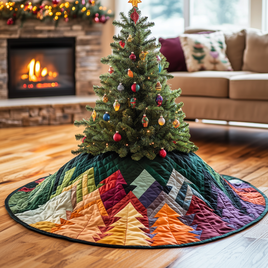 Holiday Tree Christmas Quilted Tree Skirt GFTONL774