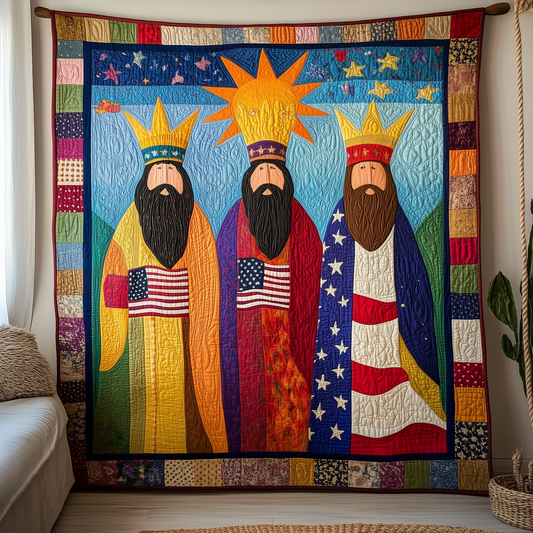 Three Kings Wise Men Quilted Blanket GFTONL914