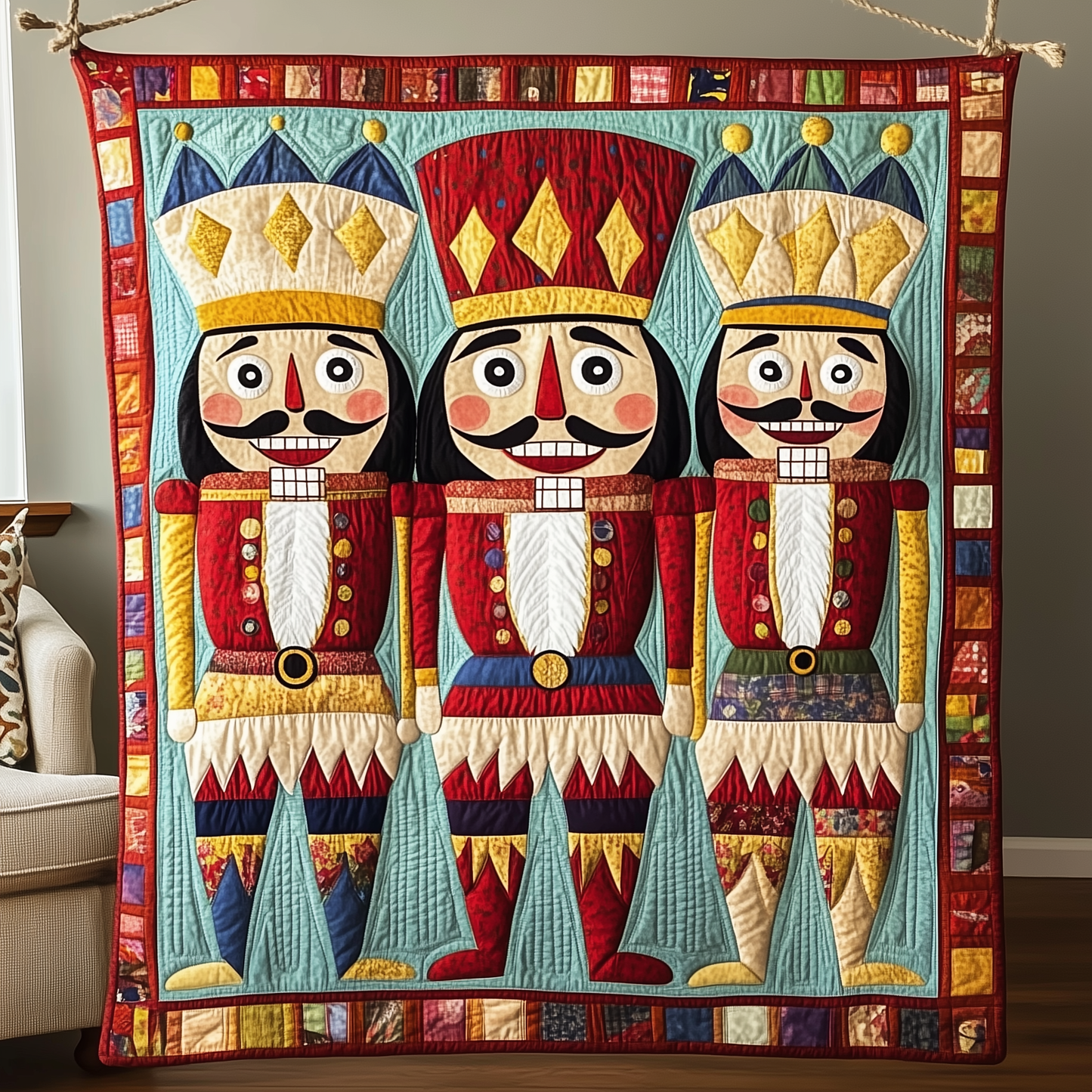 Whimsical Nutcracker Quilted Blanket GFTONL935