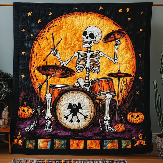 Skeleton Rock Band Quilted Blanket GFTOTL1069