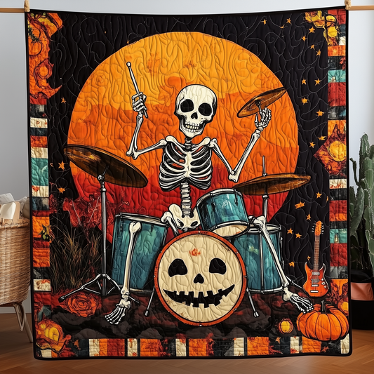 Skeleton Rock Band Quilted Blanket GFTOTL1071