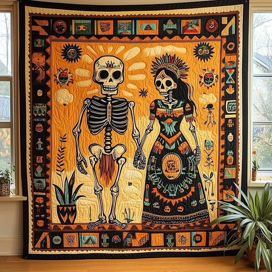 Aztec Skeleton Quilted Blanket GFTOTL1091