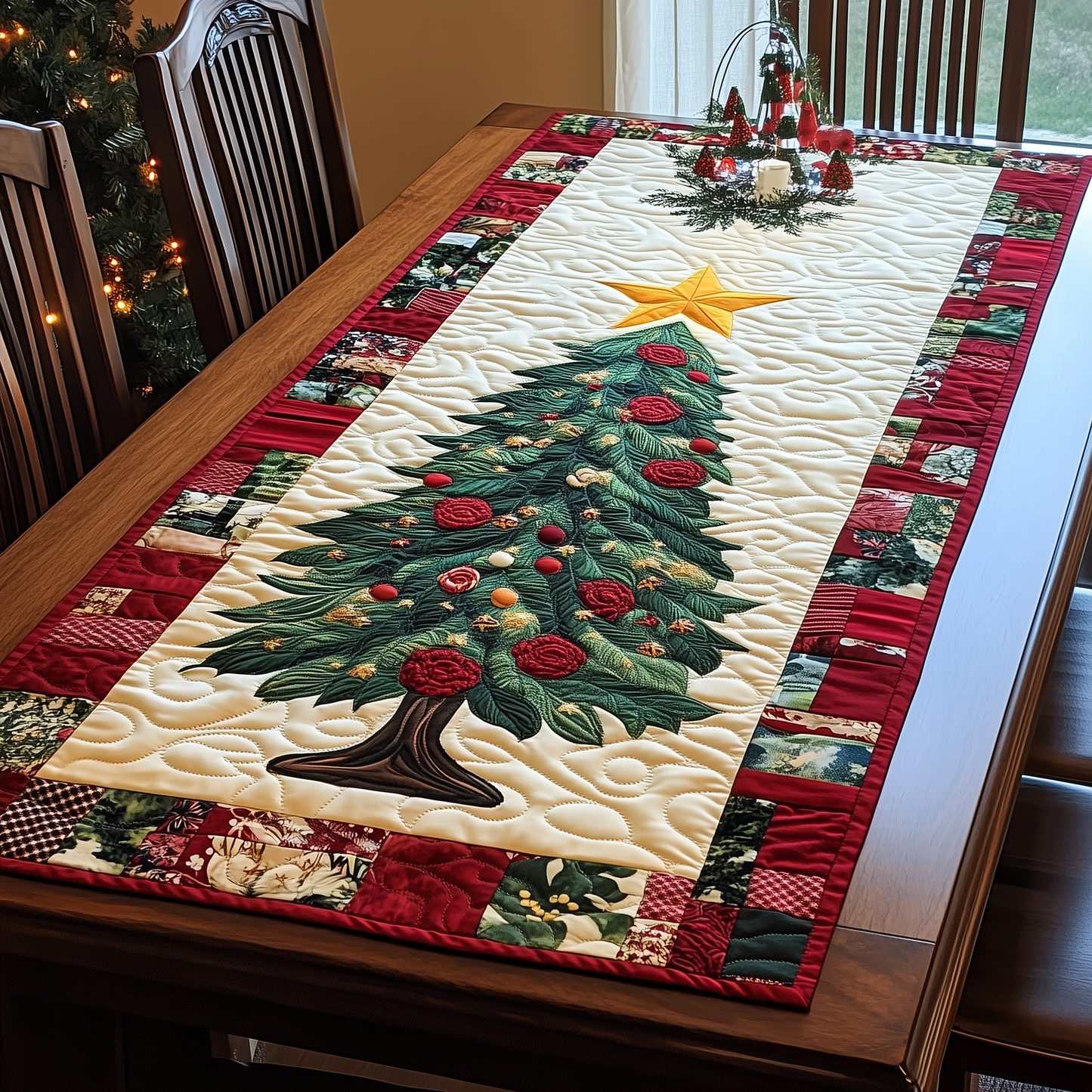 Christmas Tree Quilted Table Runner GFTOTL1100