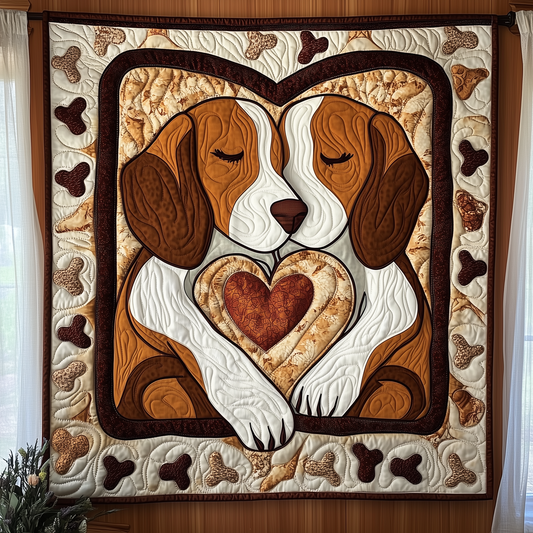 Beagle Bond of Love Quilted Blanket GFTOTL1162