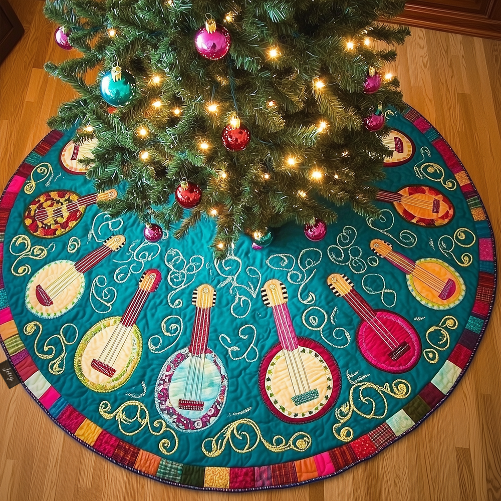 Joyful Banjo Quilted Tree Skirt GFTOTL1327