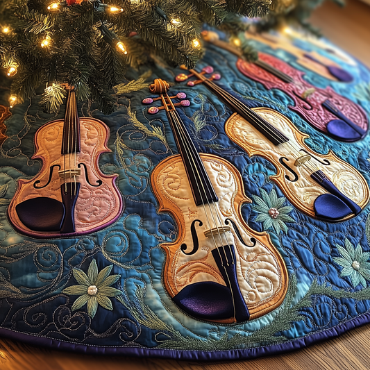 Joyful Violin Quilted Tree Skirt GFTOTL1336