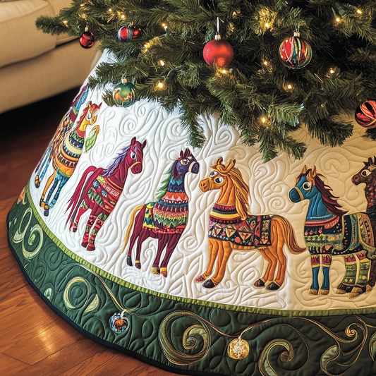 Farmhouse Horse Quilted Tree Skirt GFTOTL1484