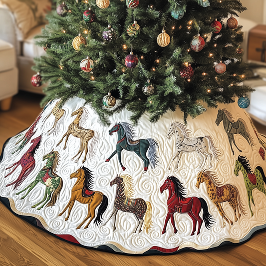 Farmhouse Horse Quilted Tree Skirt GFTOTL1488