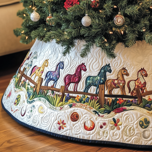 Farmhouse Horse Quilted Tree Skirt GFTOTL1491