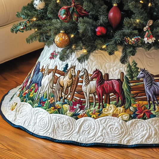 Farmhouse Horse Quilted Tree Skirt GFTOTL1492