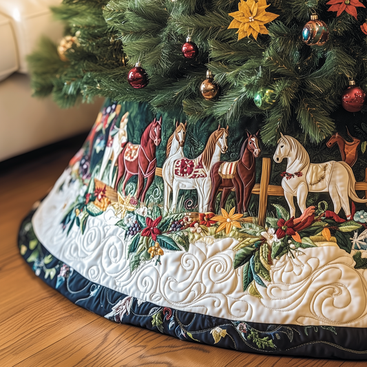 Farmhouse Horse Quilted Tree Skirt GFTOTL1493