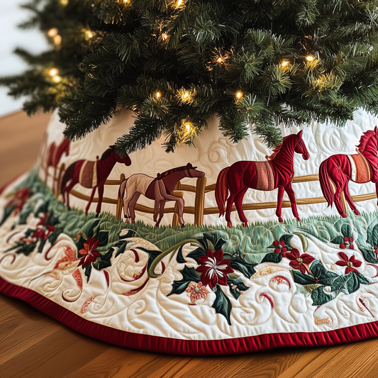 Farmhouse Horse Quilted Tree Skirt GFTOTL1495