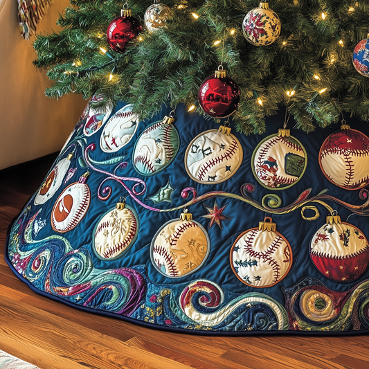 Baseball Ornament Quilted Tree Skirt GFTOTL1496