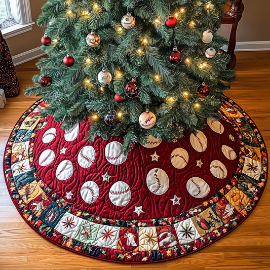 Baseball Ornament Quilted Tree Skirt GFTOTL1499