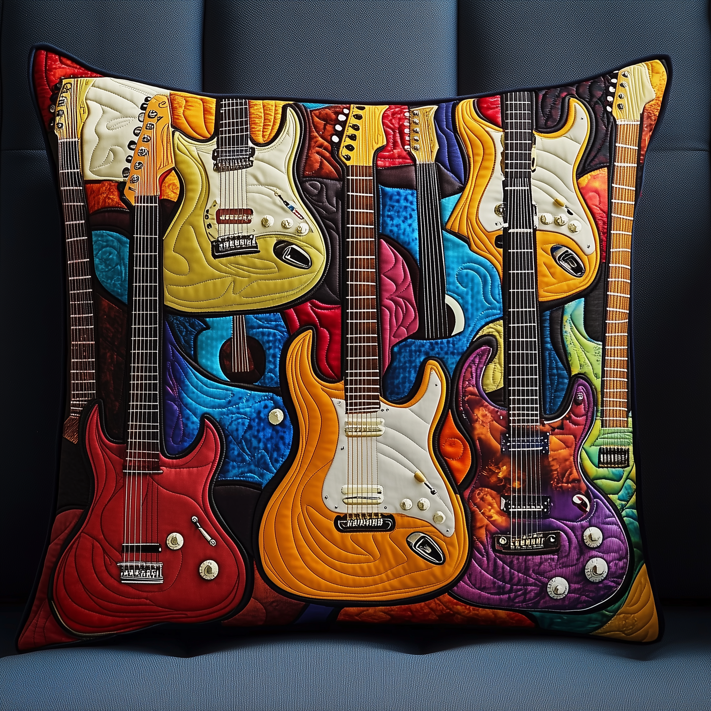 Swirl Guitar Quilted Pillow Case GFTOTL206