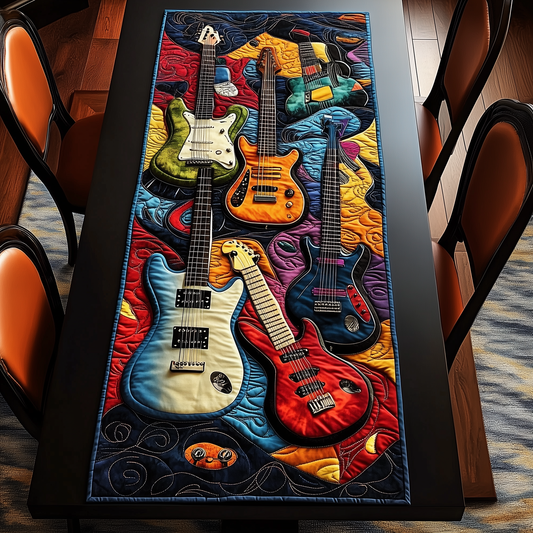 Swirl Guitar Quilted Table Runner GFTOTL224