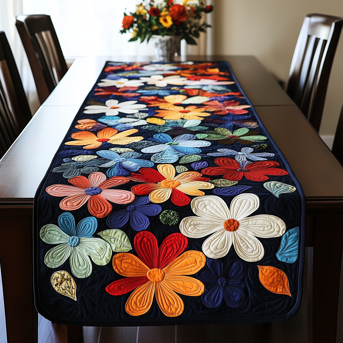 Vibrant Daisy Quilted Table Runner GFTOTL284