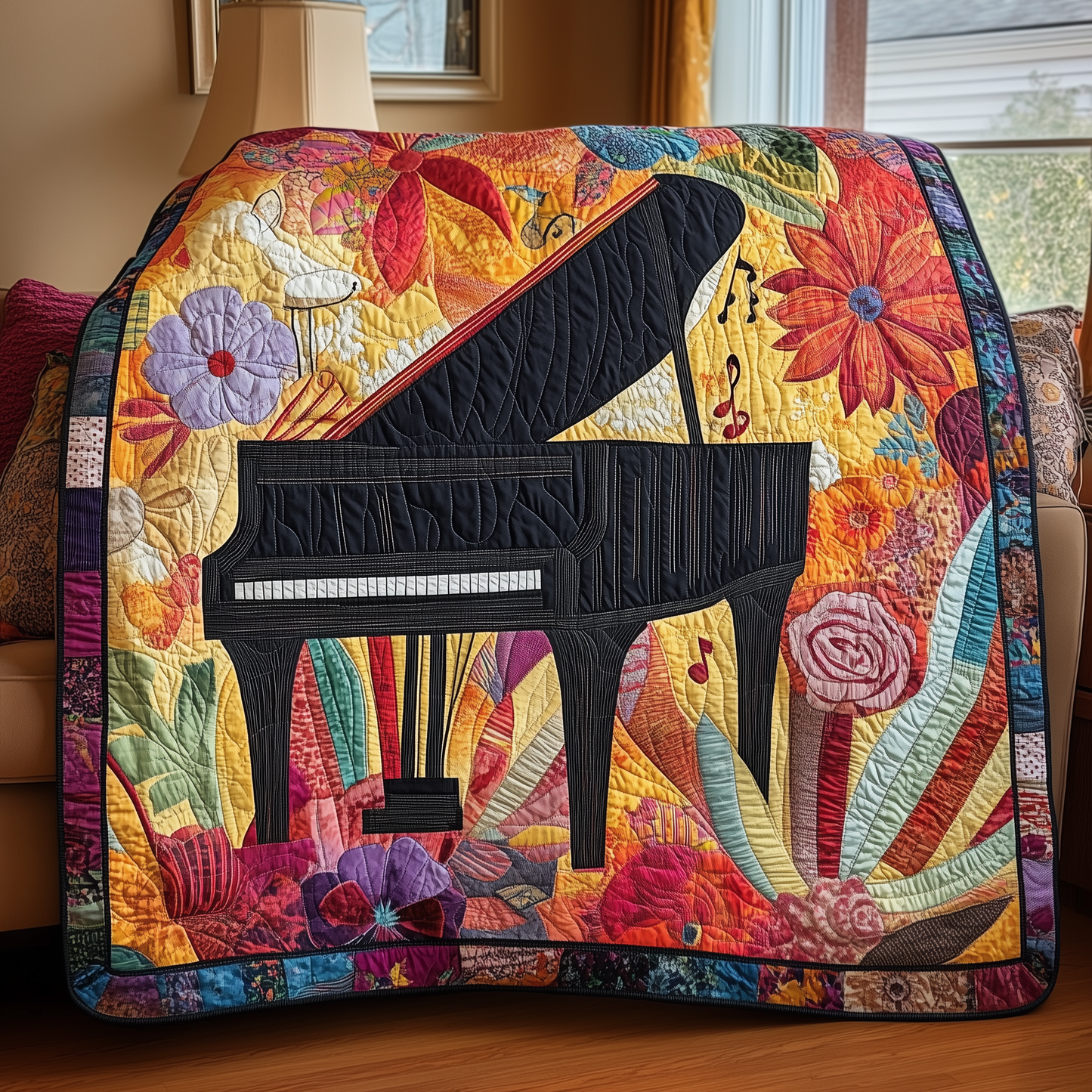 Piano Sunshine Quilted Blanket GFTOTL300