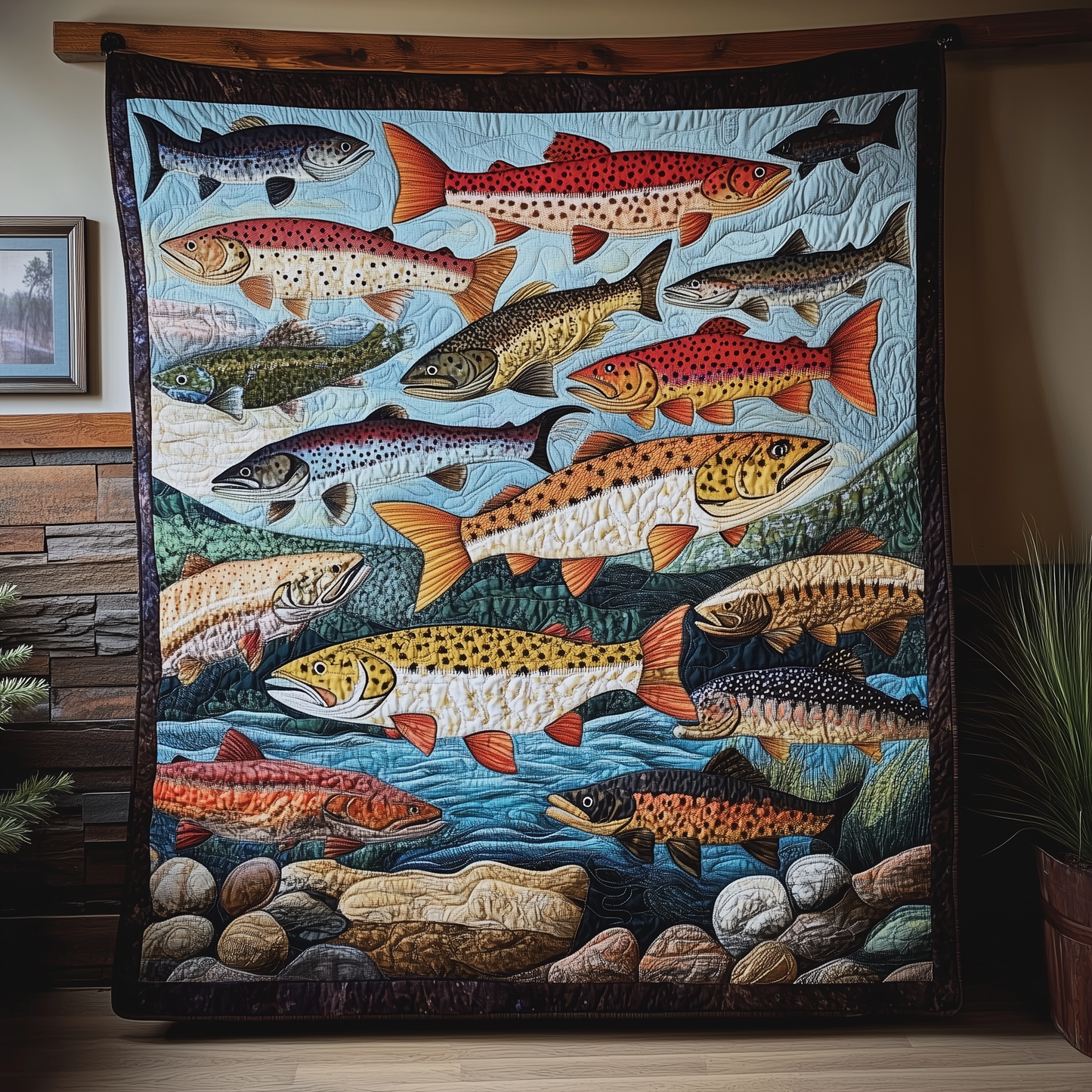 Treasuresfish Quilted Blanket GFTOTL408