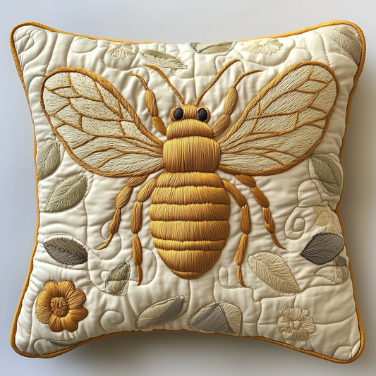 Bee Elegance Quilted Pillow Case GFTOTL437