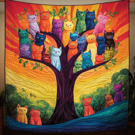 Tree of Cats Quilted Blanket GFTOTL441