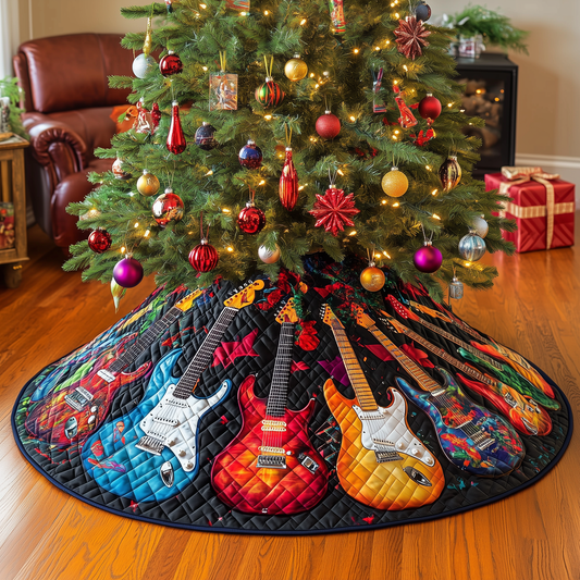 Guitars Quilted Tree Skirt GFTOTL505