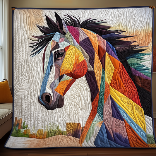 Rainbow Horse Quilted Blanket GFTOTL543