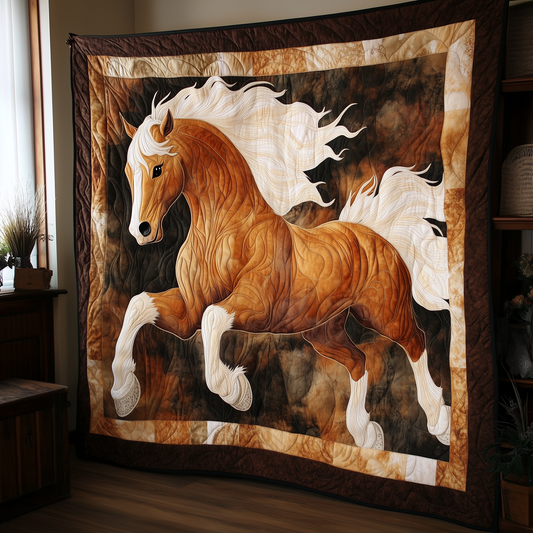 Brown Horse Quilted Blanket GFTOTL551