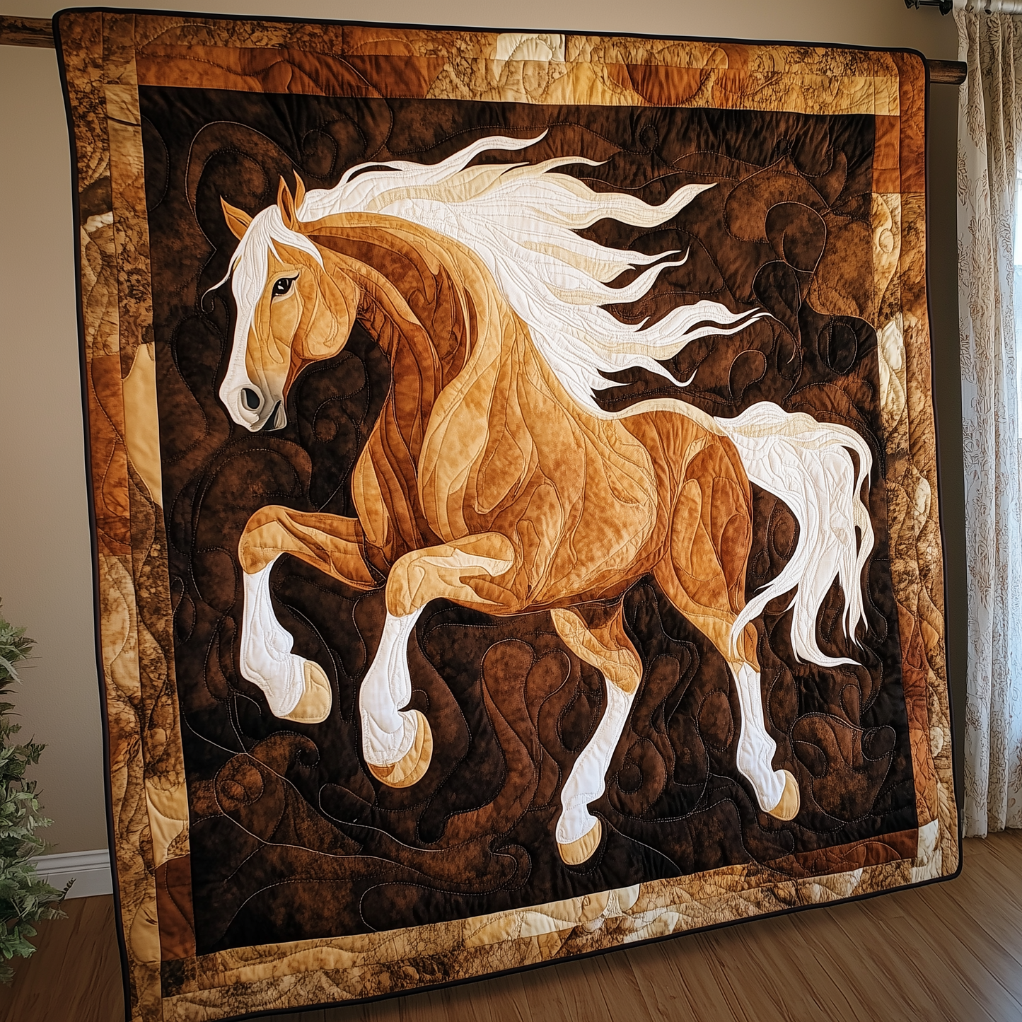 Brown Horse Quilted Blanket GFTOTL552