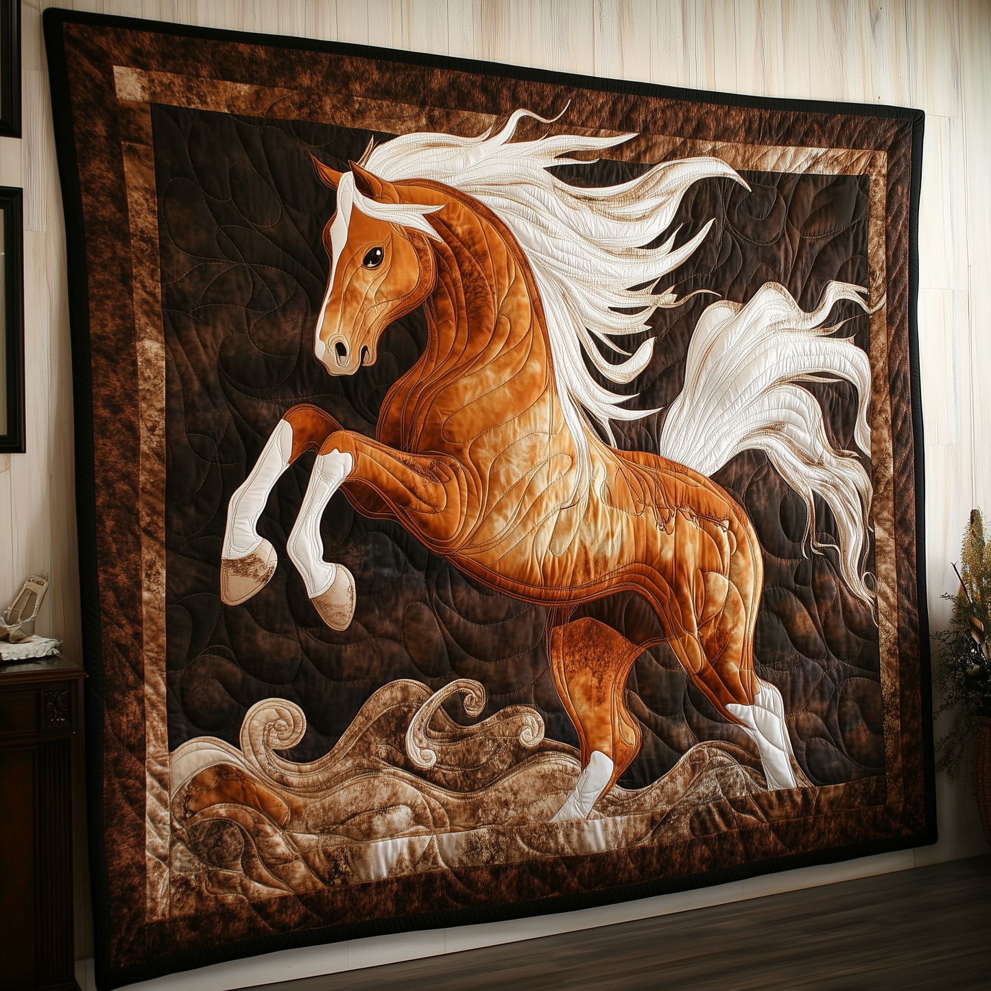 Brown Horse Quilted Blanket GFTOTL553