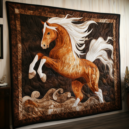 Brown Horse Quilted Blanket GFTOTL553