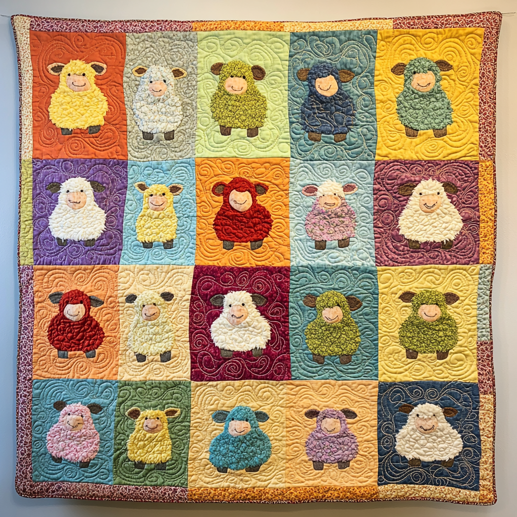 Baby Sheep Quilted Blanket GFTOTL561