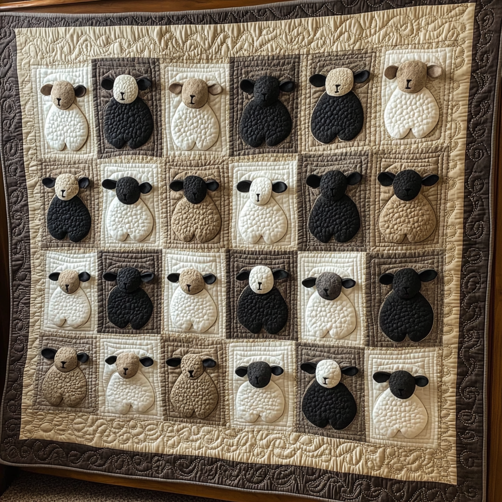 Rustic Sheep Quilted Blanket GFTOTL570