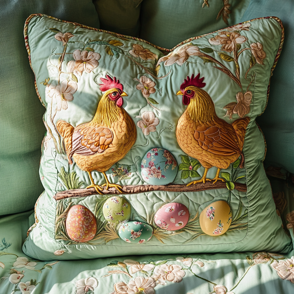 Chickens Quilted Pillow Case GFTOTL572