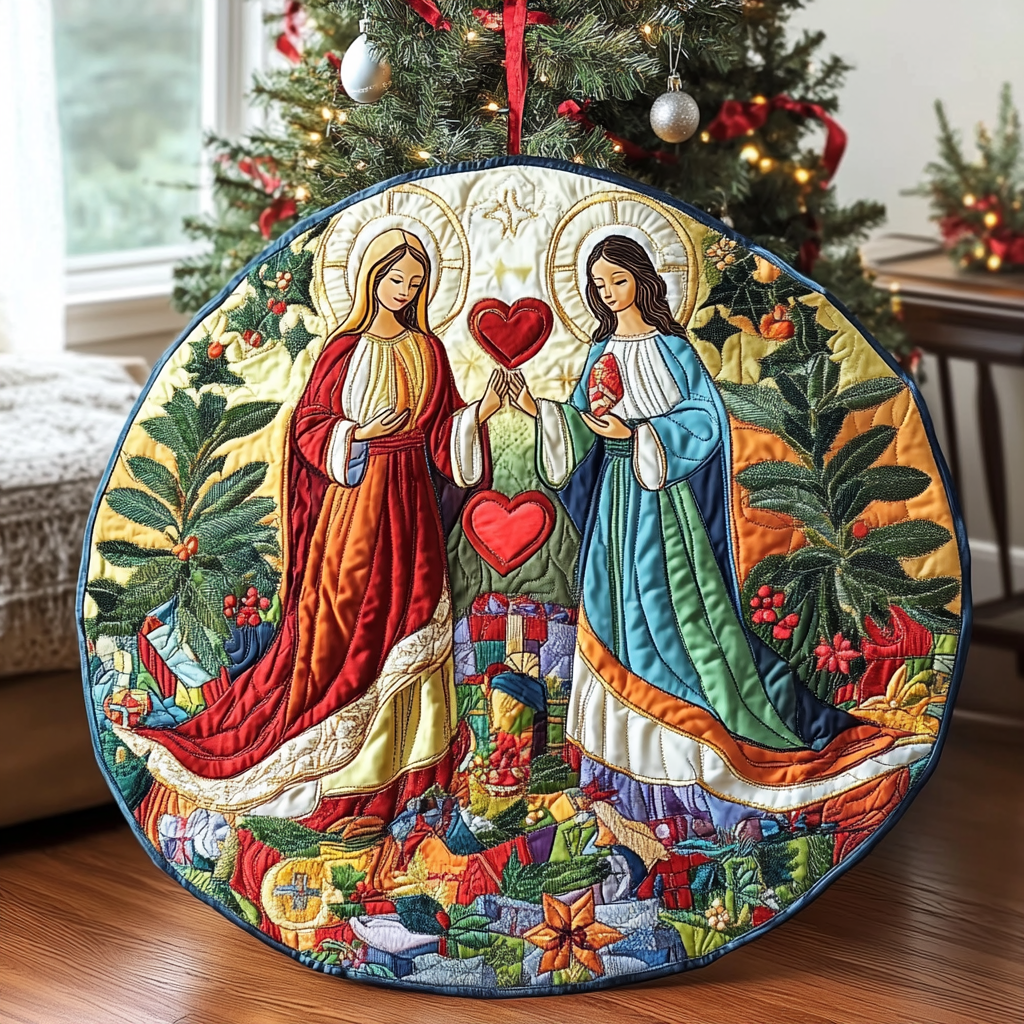 Sacred Heart Quilted Tree Skirt GFTOTL589