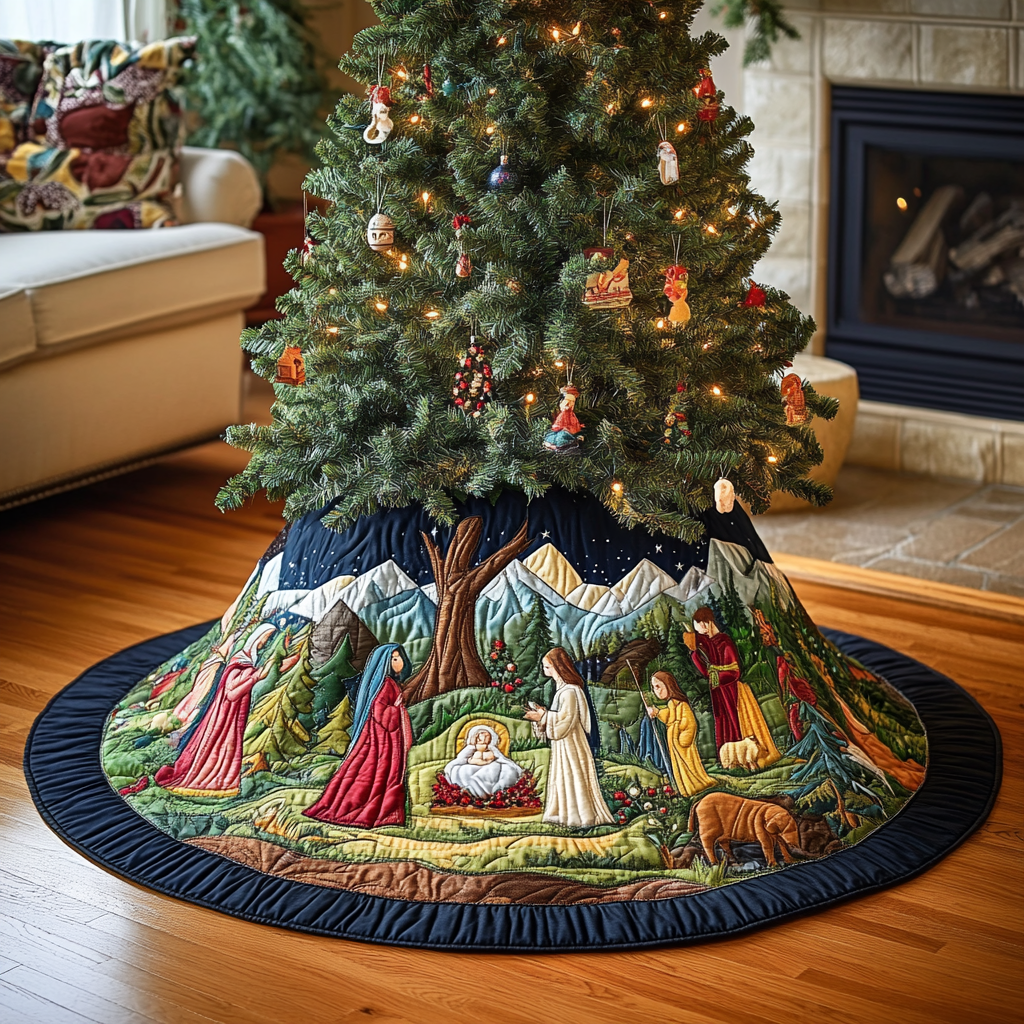 Nativity Scene Quilted Tree Skirt GFTOTL590