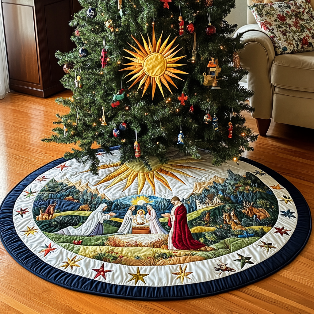 Nativity Scene Quilted Tree Skirt GFTOTL594