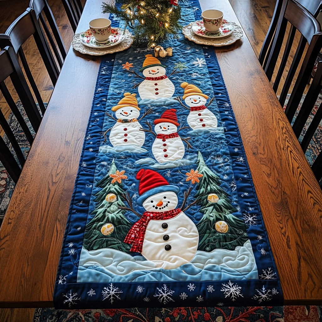 Snowmen  Quilted Table Runner GFTOTL627