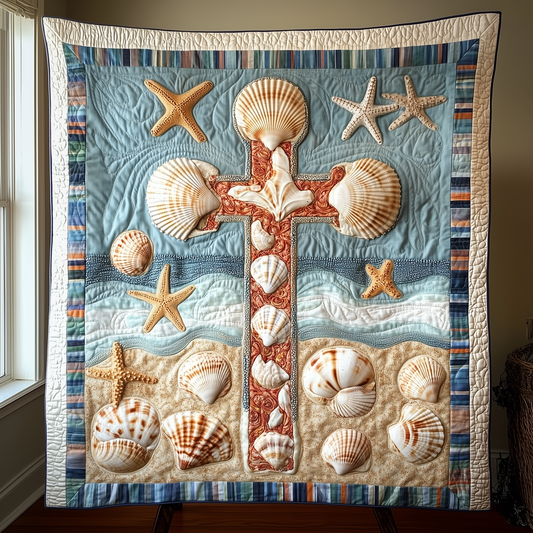 Seashell Cross Quilted Blanket GFTOTL638