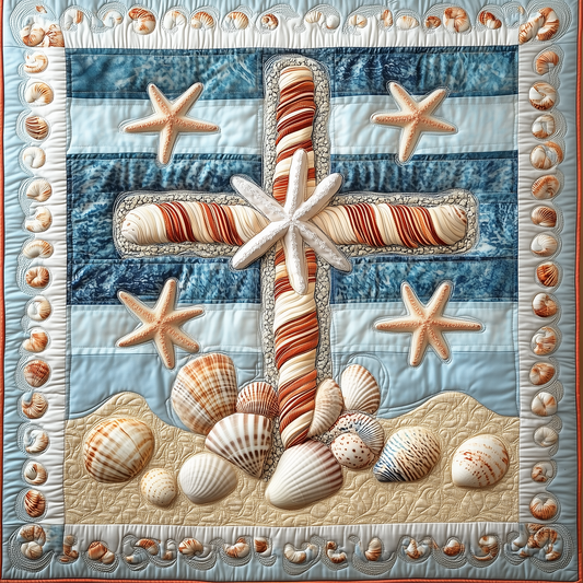 Seashell Cross Quilted Blanket GFTOTL640