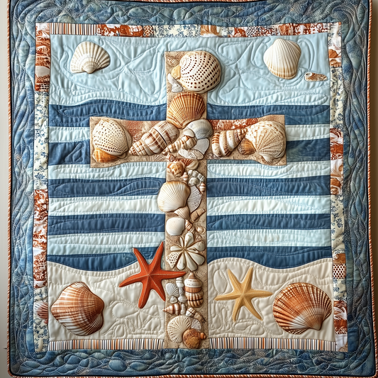 Seashell Cross Quilted Blanket GFTOTL641