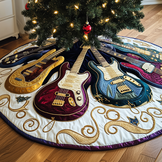 Swirls Guitar Quilted Tree Skirt GFTOTL668