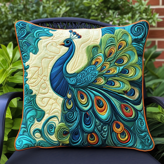 Peacock Quilted Pillow Case GFTOTL696