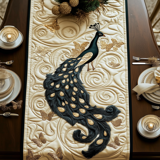 Royal Peacock Quilted Table Runner GFTOTL720