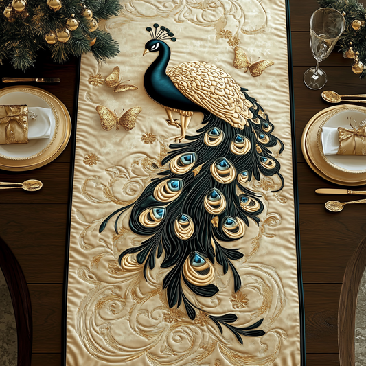 Royal Peacock Quilted Table Runner GFTOTL725