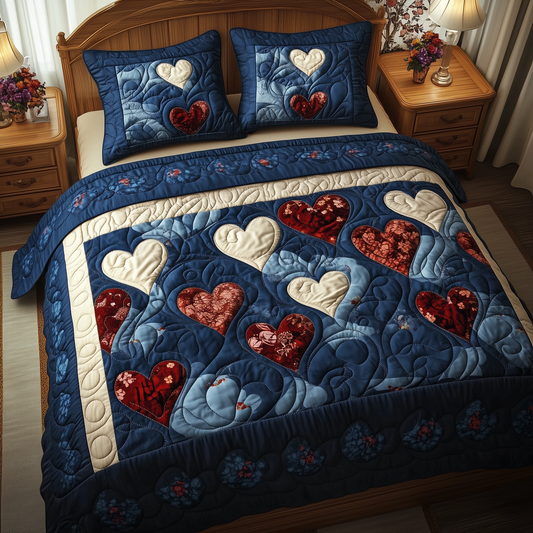 Vintage Love 3-Piece Quilted Bedding Set GFTOTL789