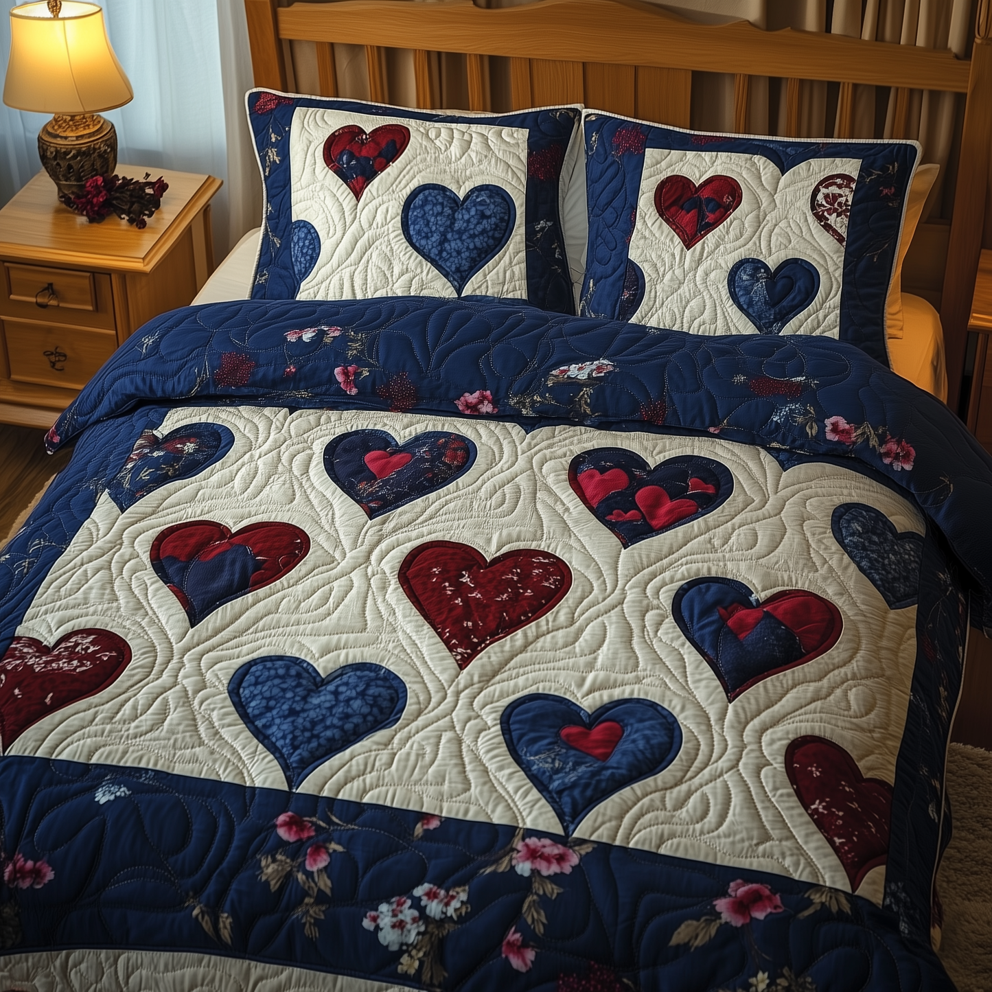 Vintage Love 3-Piece Quilted Bedding Set GFTOTL791