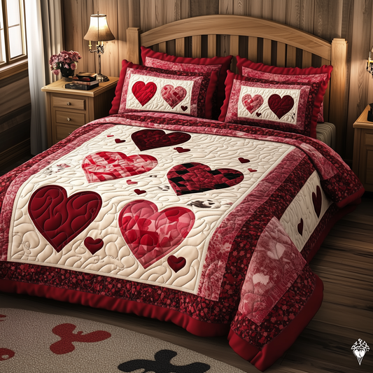 Vintage Love 3-Piece Quilted Bedding Set GFTOTL795