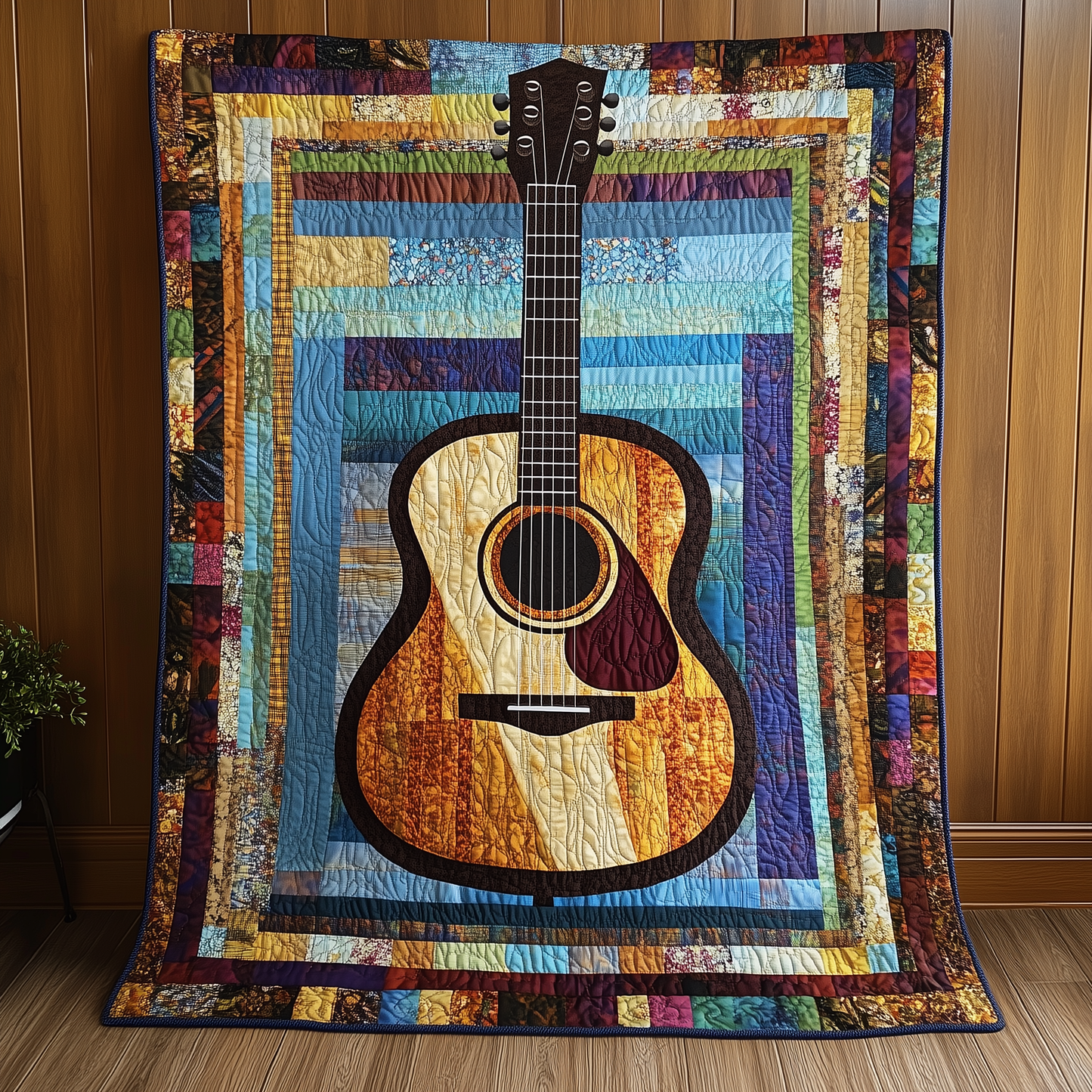 Solo Acoustic Guitar Quilted Blanket GFTOTL808