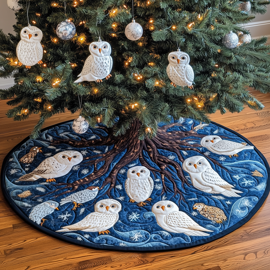 Snow Owls Quilted Tree Skirt GFTOTL818